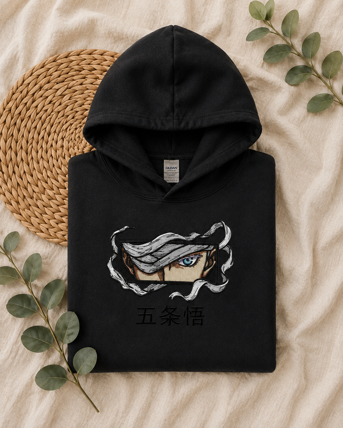 JJK Character Embroidered Hoodie & Crewneck