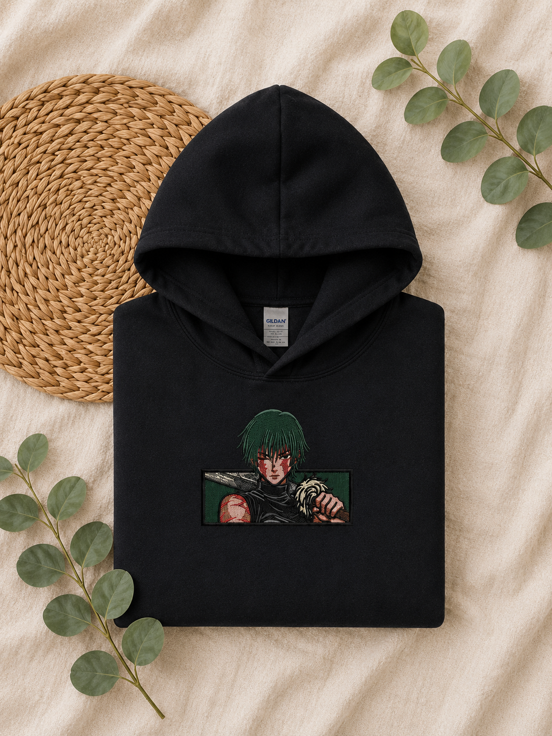 JJK Character Embroidered Hoodie & Crewneck