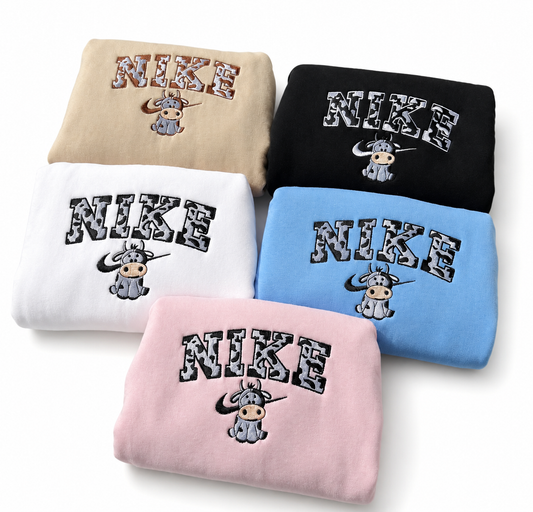 Cow Embroidered Crewneck